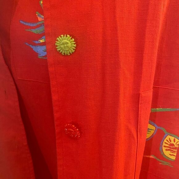 Sag Harbor Linen Dress & Jacket Set Sz 18W - Picture 7 of 12